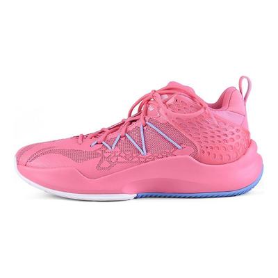 Li Ning SONIC 8 TD Team Edition Mittelhohe Performance Basketballschuhe Herren Pink Weiß ABPQ011-7
