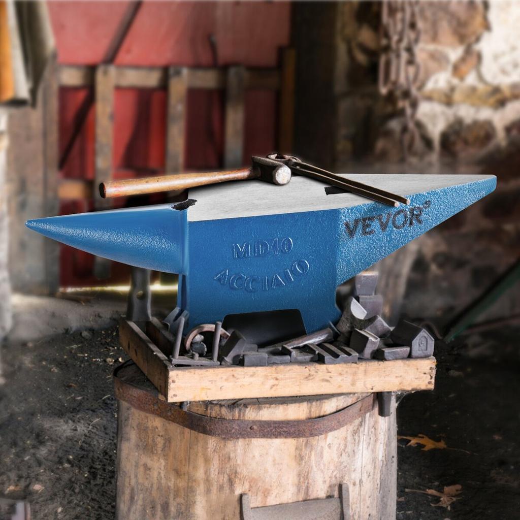 Pro Horn Anvil 88.2LBS/40KG Weight Steel Anvil Blacksmith 600mm Length Blacksmith Anvil, Portable Rugged Cast Iron Anvil Blacksmith Anvil Stable