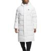 Adidas Alphabet Logo Print Hooded Medium Length Down Jacket Unisex Outerwear White HZ2600