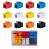 GeeekPi Cat6 RJ45 Keystone Jack Ethernet Keystone Jacks for Patch Multicolor 12-Pack Inserts, Panels,