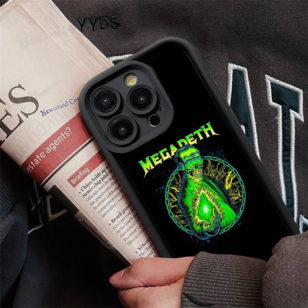 

Music Band M-Megadeth TPU Phone Cover For Iphone 17 16 15 14 13 12 11 Pro Max Plus Case Cover iPhone 15 pro