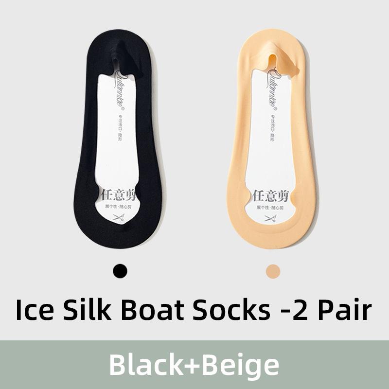 

Носки-лодочки, женские летние тонкие носки из ледяного шелка из чистого хлопка с защитой носка, невидимые носки с неглубоким носком, женские нескользящие носки с заниженным каблуком Invisible Socks