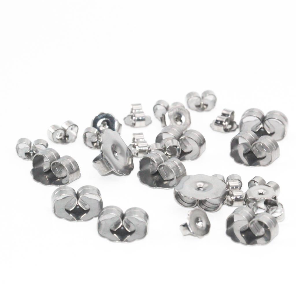 Factory Stainless Steel Components Simple Plum Blossom-shaped Ear Plugs DIY Anti-fall Design Handmade Jewelry Findings