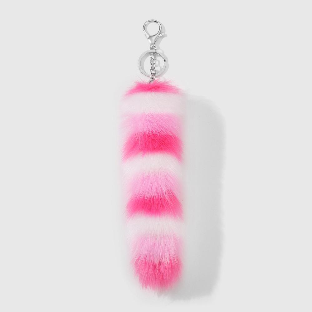 Leopard Print Animals Tail Keychain Hanging Bag Charms Fur Tails Pendant  Jewelry Gifts