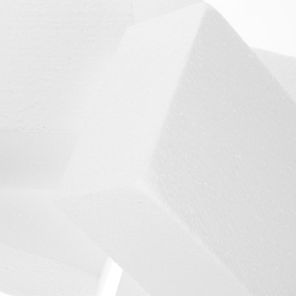 4Pcs White Foam Cake Dummy Cubic Shape Lightweight DIY Wedding Cake Display Decorative Practice Tool Baking Tools