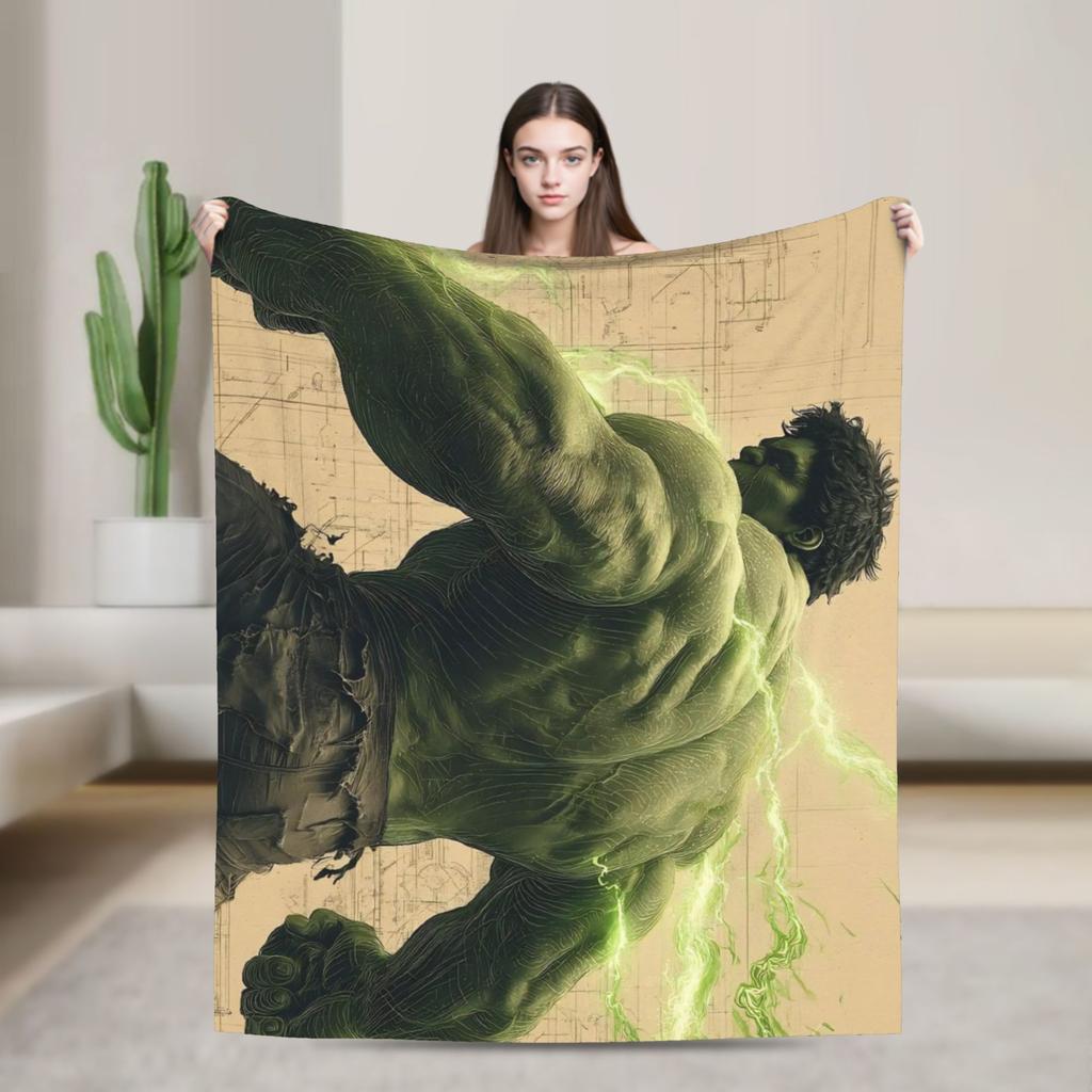 Hulk Flannel Blankets Warm Bedding Throws for Couch Bed Picnic Novelty Bedspread Sofa Bed Cover
