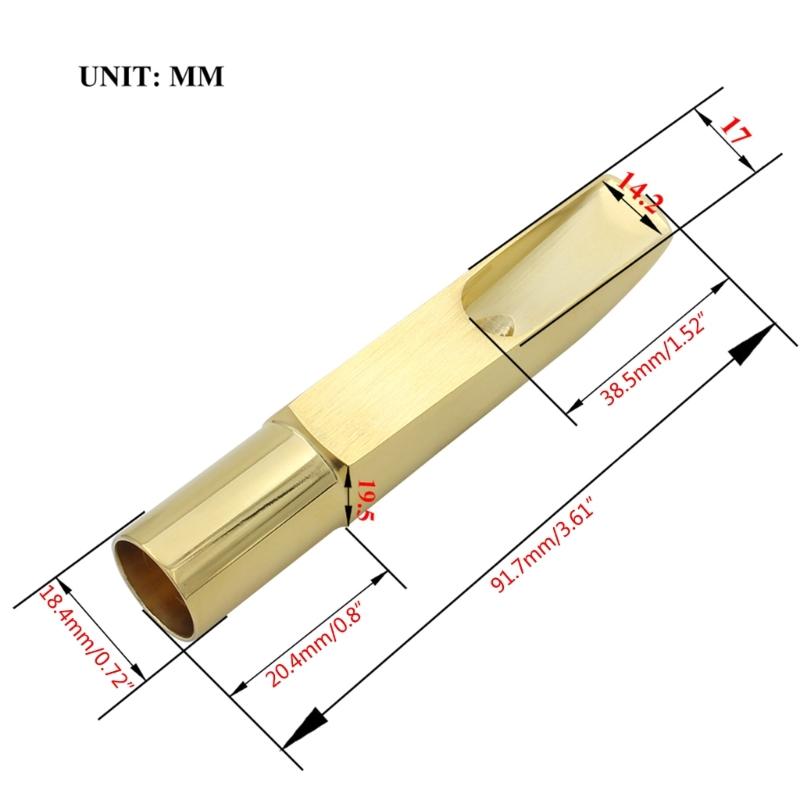 Alto Saxophone Mouthpiece Kits Includes Saxophone Mouthpiece, Brass Cap, and Metal Ligature Clip Sax Saxophone Parts