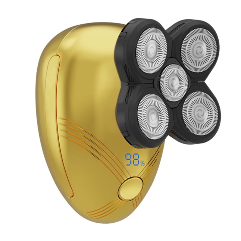 Men's Electric Shaver-5D Rotating Hair Clipper with Nose Bridge Stainless Steel Blade USB Rechargeable