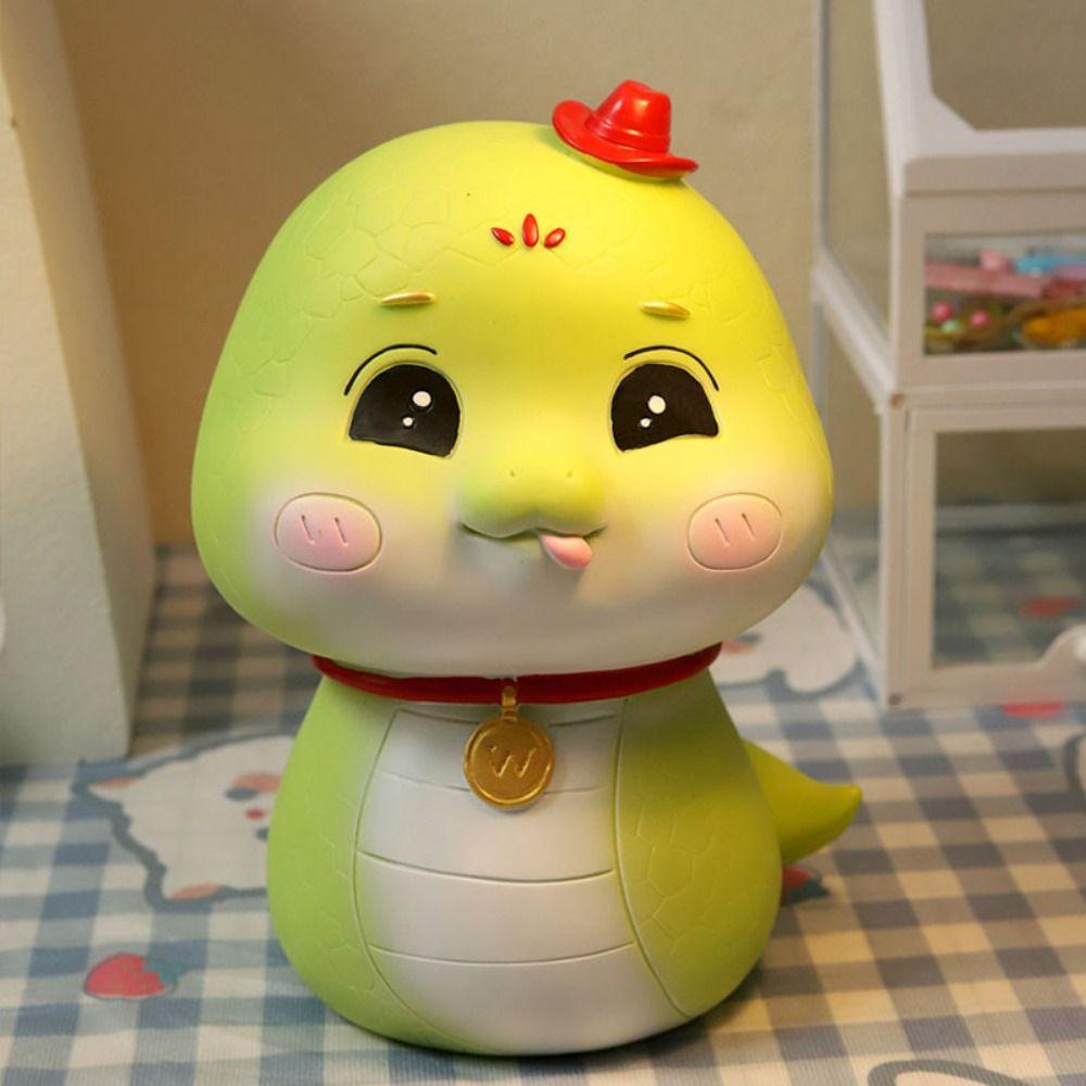 Save Money Zodiacs Snake Piggy Bank Large Capacity Snake Coin Storage Box  Coins Cash