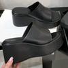 Fashion Round Toe Ultra High Slide Women Sandals Summer Fashion Open Toe Wedges Platform Sandals Simple Comfortable Non-slip Ladies Shoe
