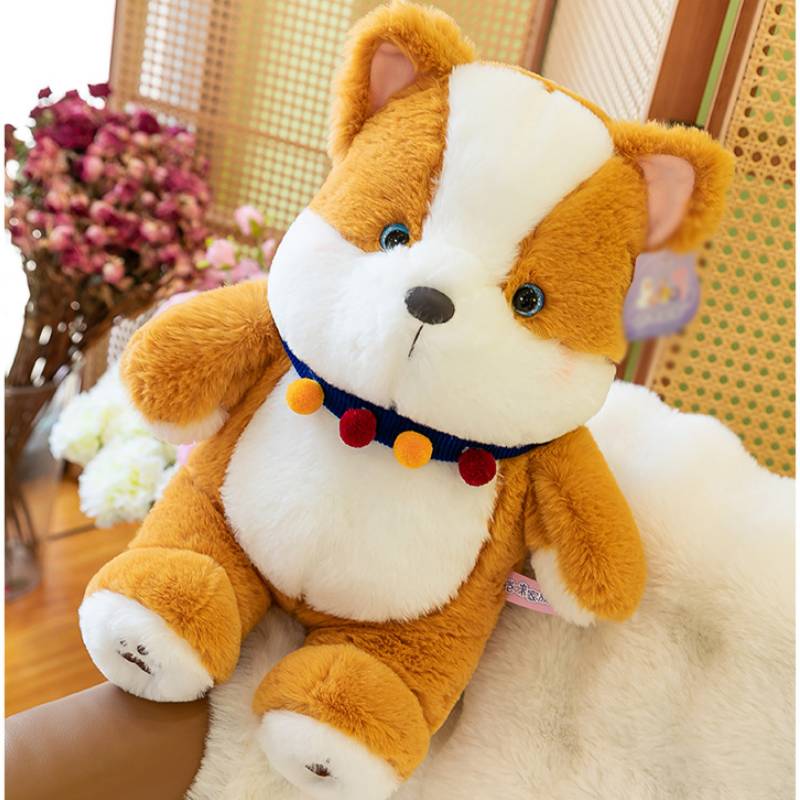 Plush Dog Corgi Doll Pillow Soft Comfortable Childrens Gift Birthday