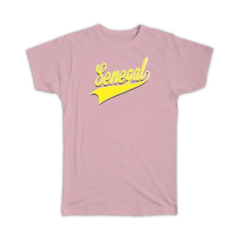 

Gift T-Shirt : Senegal Flag College Script Calligraphy Country Senegalese Expat L