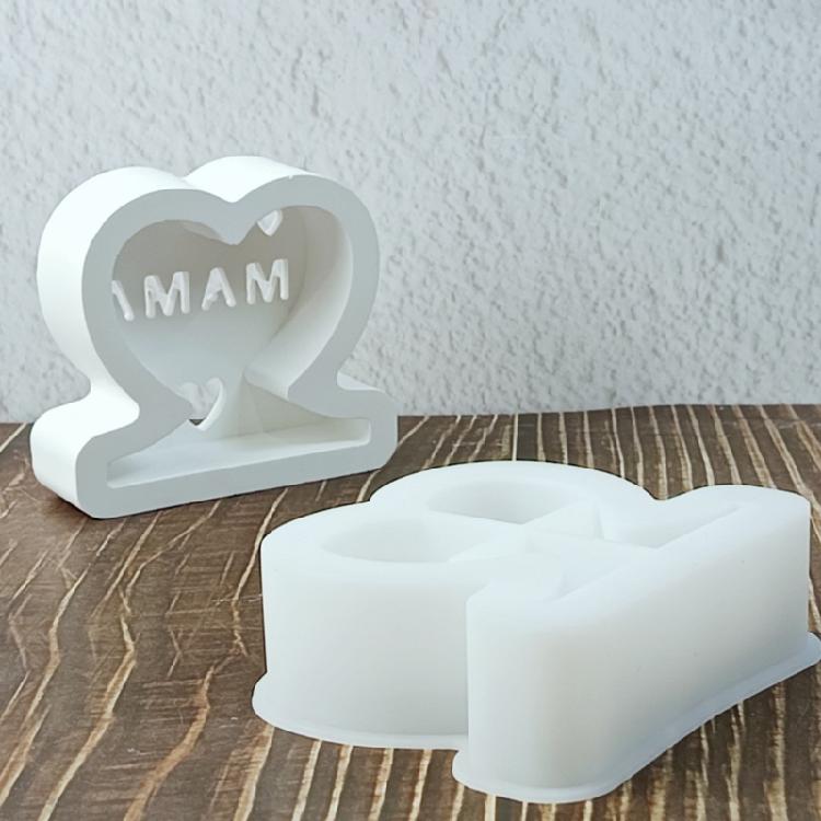 Heart Silicone Candle Holder Molds Epoxy Resin Molds for Tealight Holder Home Decoration Mothers Day Silicone Mould