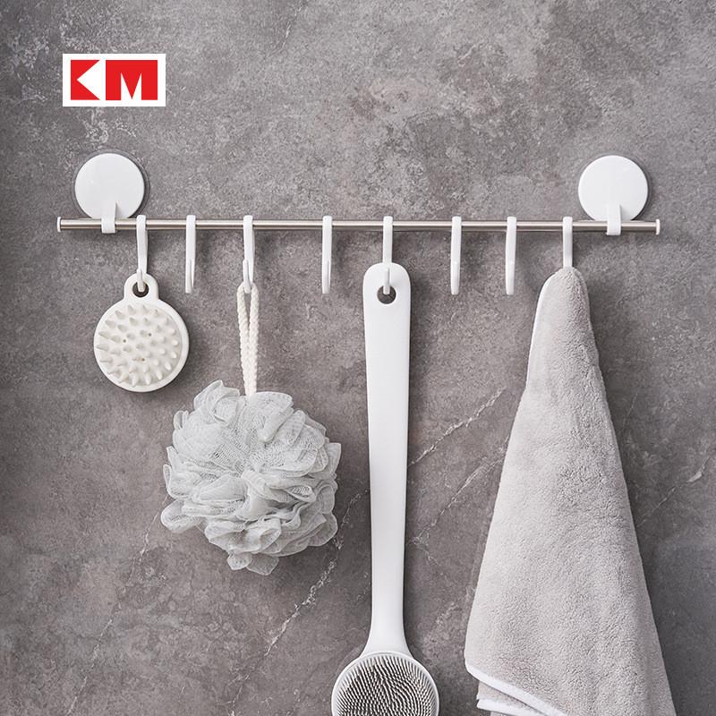 Modern Abs Adhesive Hook Wall Mount With Heavy Duty Load Capacity For Bathroom And Kitchen Use