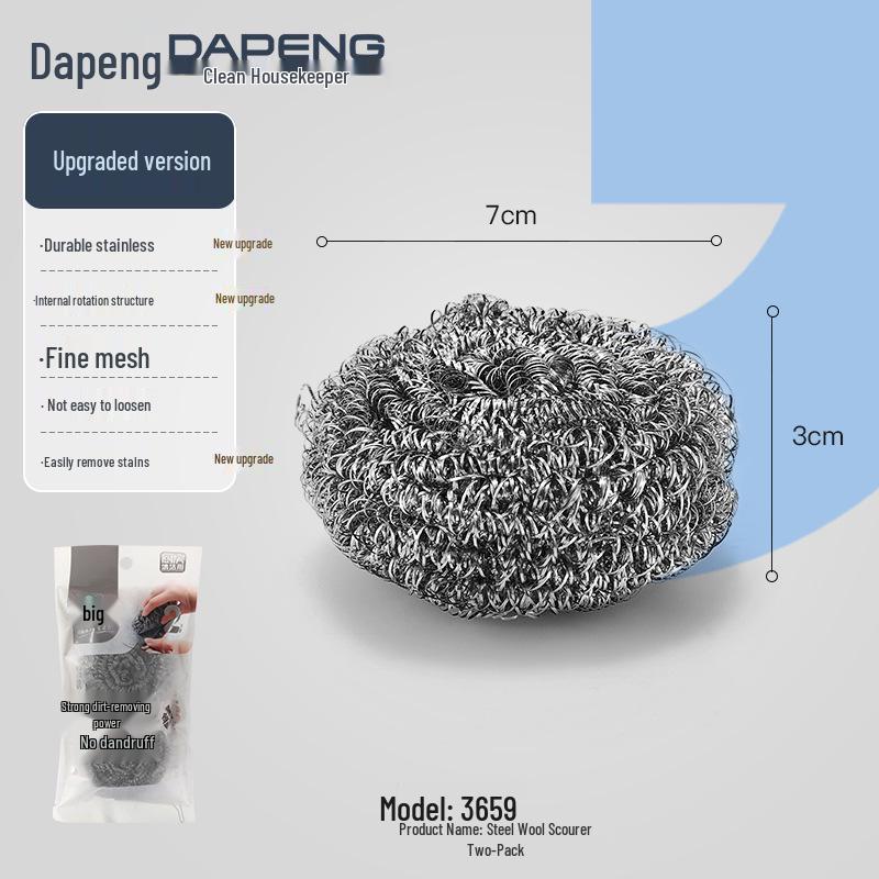 304 Stainless Steel Wire Cleaning Ball - Non-Shedding Stain Remover for Pots and Dishes