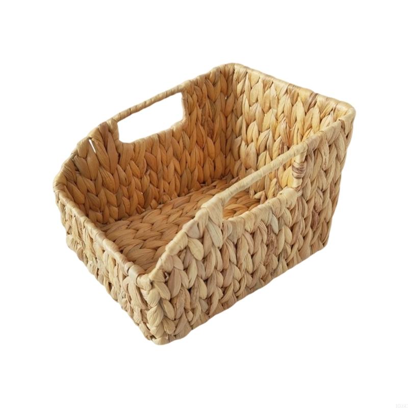 Breathable Nordic Design Storage Basket Handcrafted Water Hyacinth Decorative Container HX6C