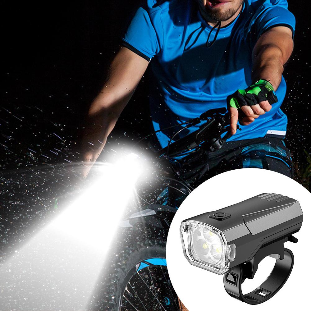 LED Bicycle Front Light Super Bright Bicycle Light Waterproof Bicycle Headlight Rechargeable 3 Level Dimmable for Night Riding
