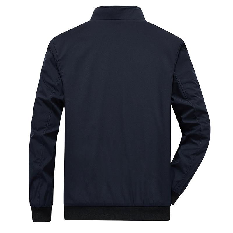 Autumn New Men's Fashion Plaid Stand Collar Jacket Trendy Men's Versatile Casual Reversible Jacket Top