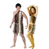 High Quality Unisex Adult Caveman Costume For Halloween With Tiger Print Design
