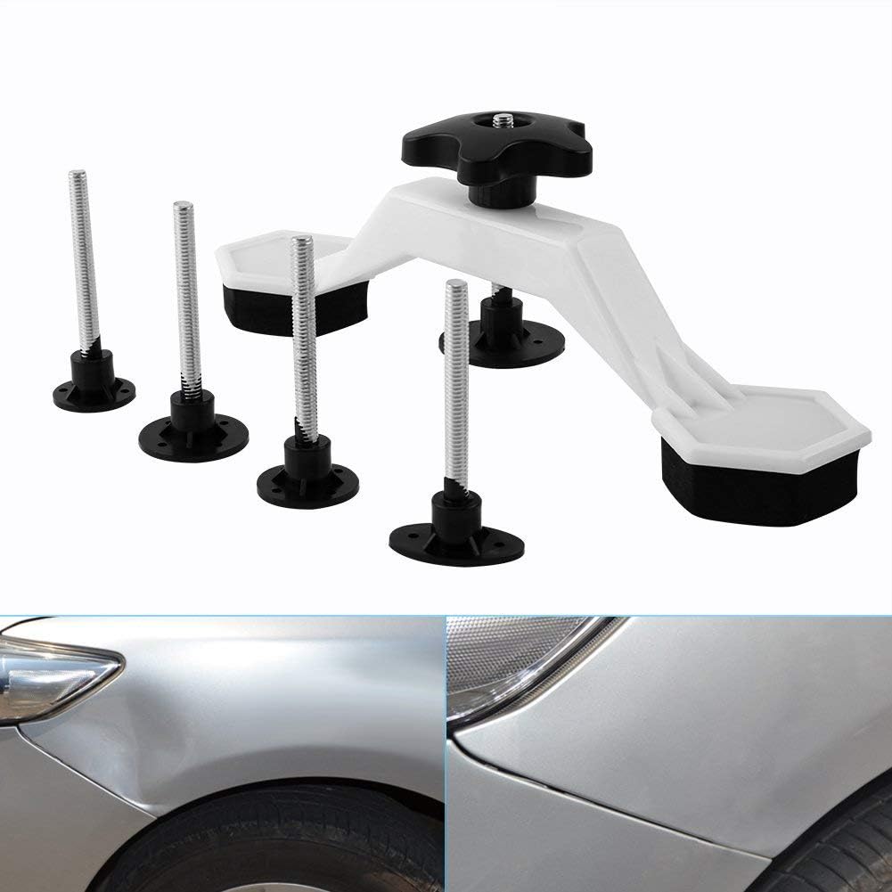 Qiilu Auto Body Dent Removal Tools Kit, Dent Repair Kits Dent Puller Bridge Dent Removal Tools, Puller & Glue Pulling Tabs