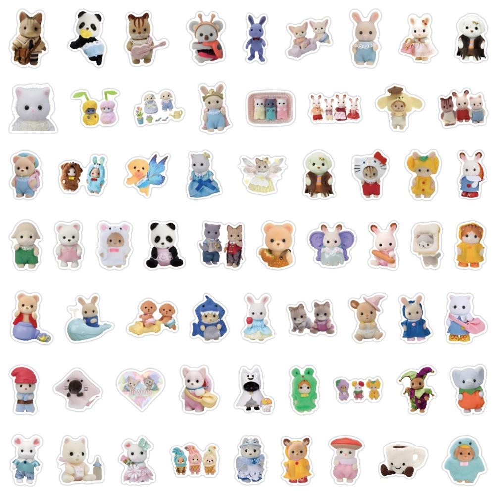 60 Pièces Nouveaux Autocollants Graffiti Dessins Animés Calicot Bagages Tasse à Eau Téléphone Portable Papeterie Ordinateur Portable Réfrigérateur Décoration Autocollants DIY