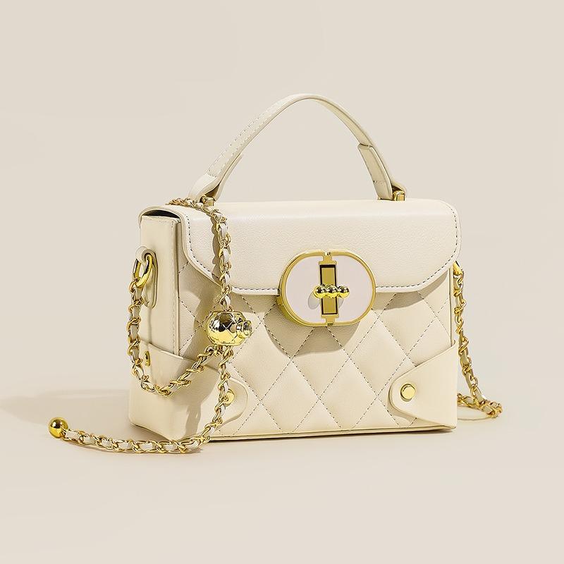 Luggage Handbag Women's New Leather Women's Bag Rhombus Chain Bag Autumn and Winter Premium Messenger Bag