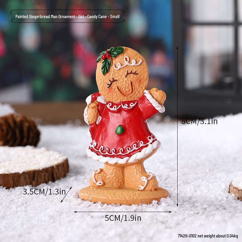 Creative Christmas Family Resin Figurine: Santa Claus Cartoon Doll for Children's Room Decorations