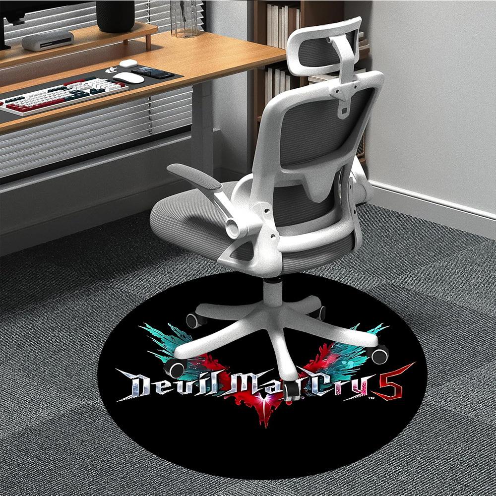 

1pc Devil May Cry Carpet, Round Non-Slip Durable Large Size Office Carpet, Suitable for Office, Beautiful Decoration 80cm