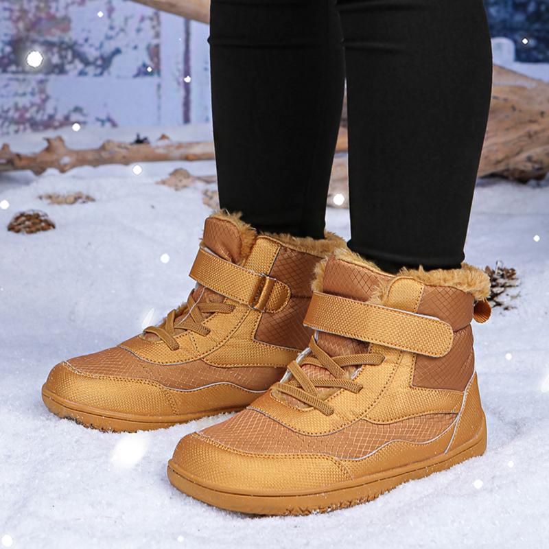 New Wide Barefoot Kids Snow Boots Winter Warm Boots for Girls Outdoor Walking Non-slip Children's Shoes Girl Boy Shoes Sneakers
