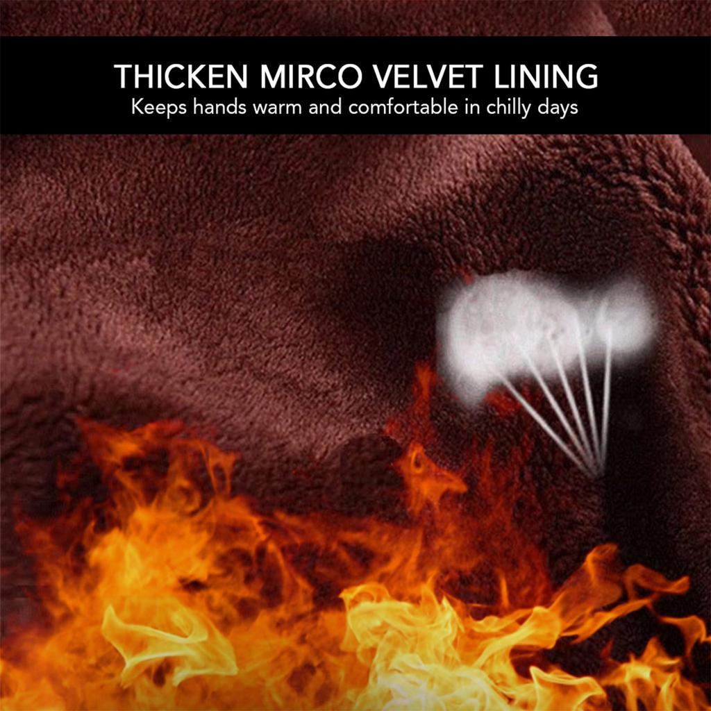 1 Pair of Winter Gloves Thermal Gloves Outdoor Warm Mittens Warm Touch Screen Gloves Full Finger Mittens Windproof Cold