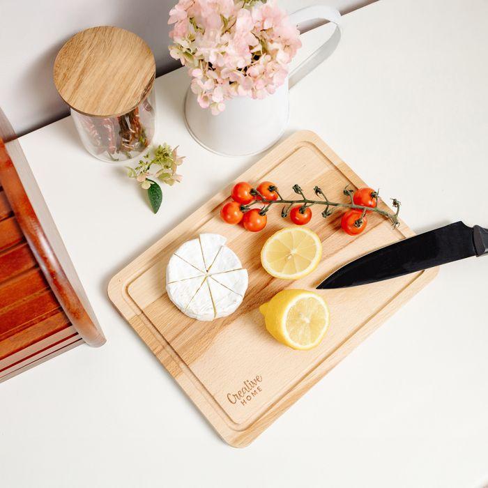 Cutting Board | Wooden Cutting Board | Wood Board | Appetizer Board | 30.5x22.5x1.5cm | Natural Beech Wood