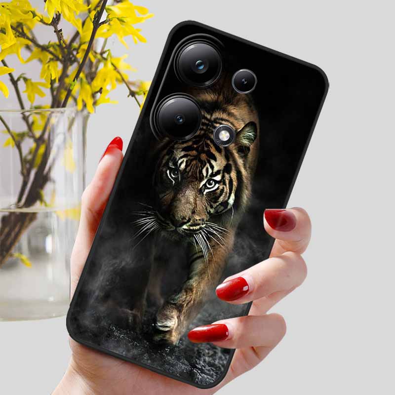For Xiaomi Redmi Note 13 Pro 4G Case Black Silicon TPU Shockproof Soft Cover For Redmi Note13 4G 2024 Protect Capa 13Pro Coque
