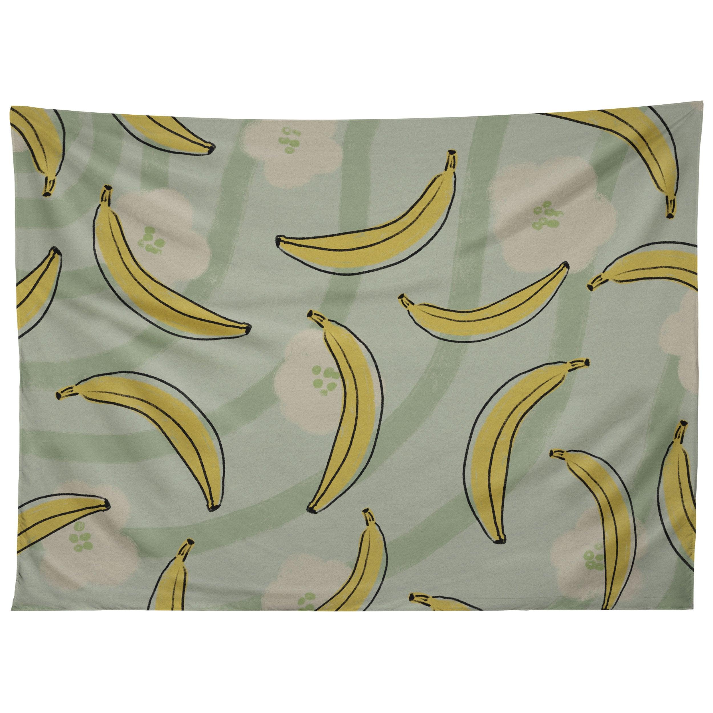 BANANA AND FLOWERS tapestry 75x100