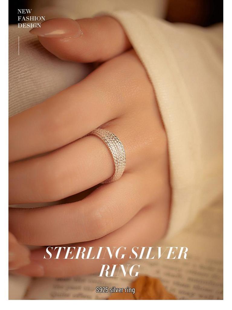 Banyan Tree S925 Silver Korean Multi-Layer Stacking Ring - Trendy Fashion Jewelry for Women