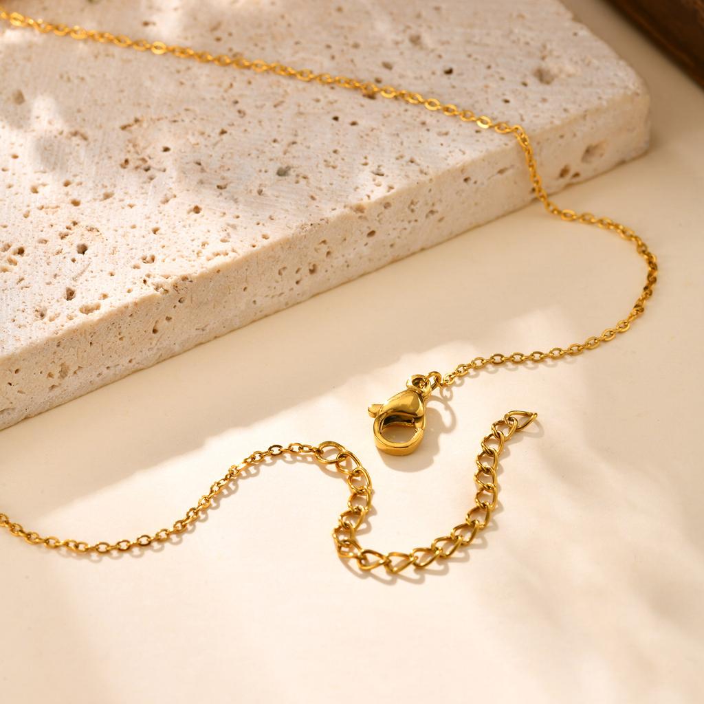 Fashion Accessories, Stainless Steel Zircon Butterfly Gold Necklace Women'S Jewelry 2330
