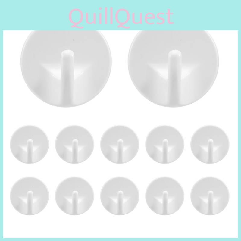 Self Stick 6 Pcs Plastic Hooks Set For Lightweight Storage And Wall Hanging Applications