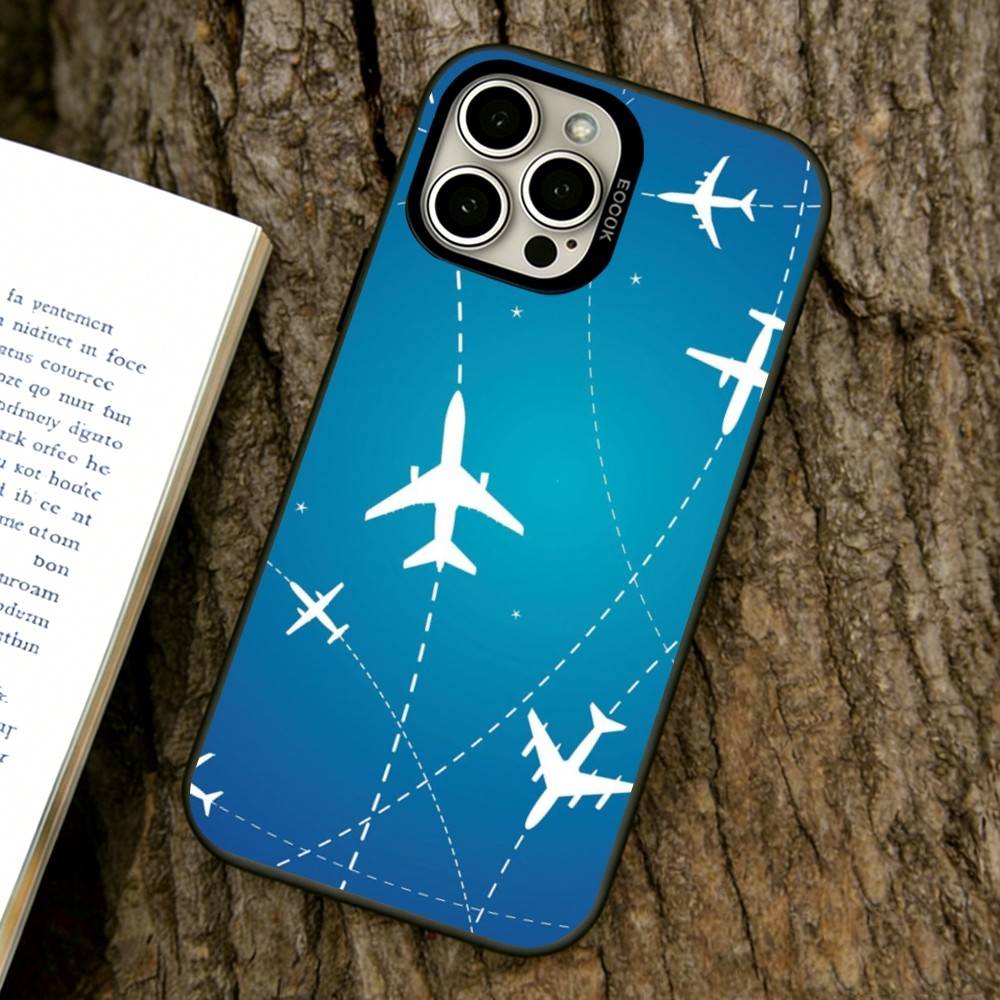 

Airplane route pattern Phone Case For iPhone 17,16,15,14,13,12,11 Plus,Pro Max,XS,Colorful Silver Phone case Funda Cover iPhone12Pro