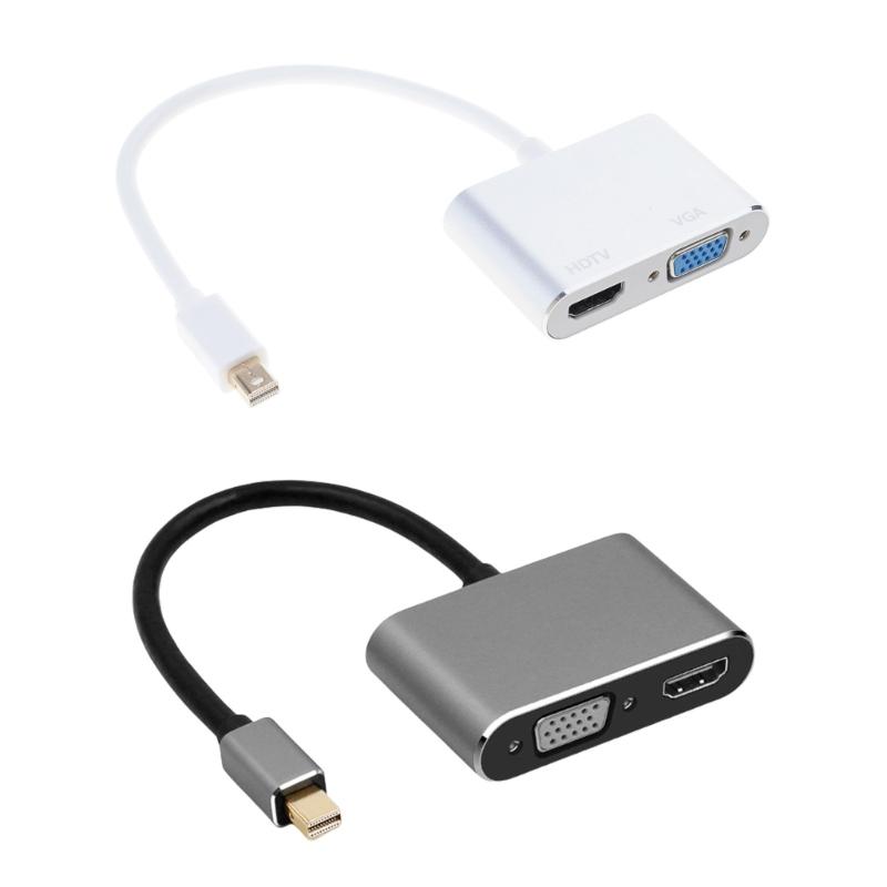 Plugs and Play Mini  To Hdmis VGA Converters 4K 60Hz Aluminum Adapter For Projectors Laptop Monitors