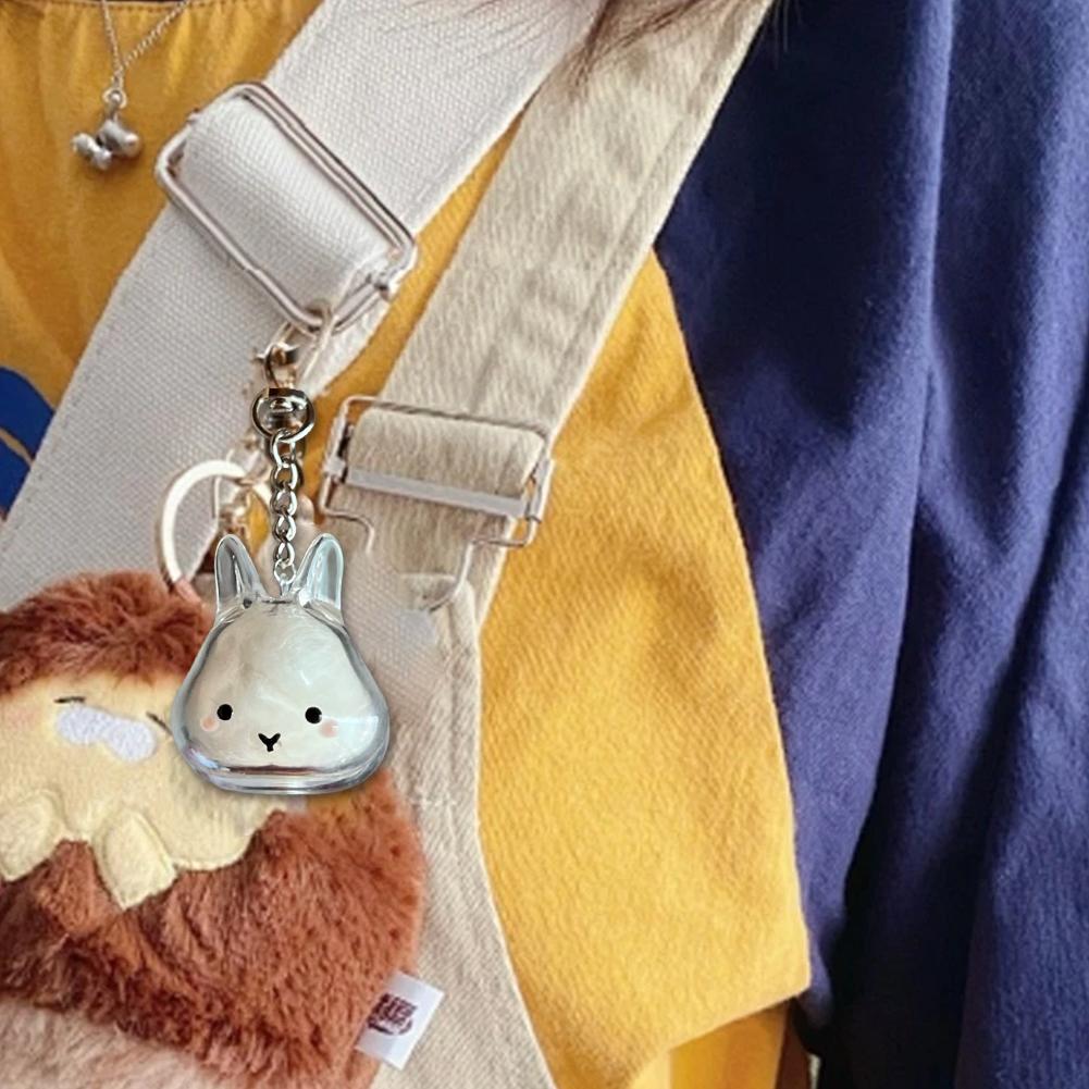 Clear Rabbit Hair Storage Keychain Puppy Hair Storage Capsule Pet's Fur Container Box Dog Cat Hanging Pendant Souvenirs