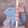 4 Ball Roller Massage Roller Wolf Tooth Texture Portable Muscles Massage Stick Lightweight Fascia Massage Leg Massage Stick