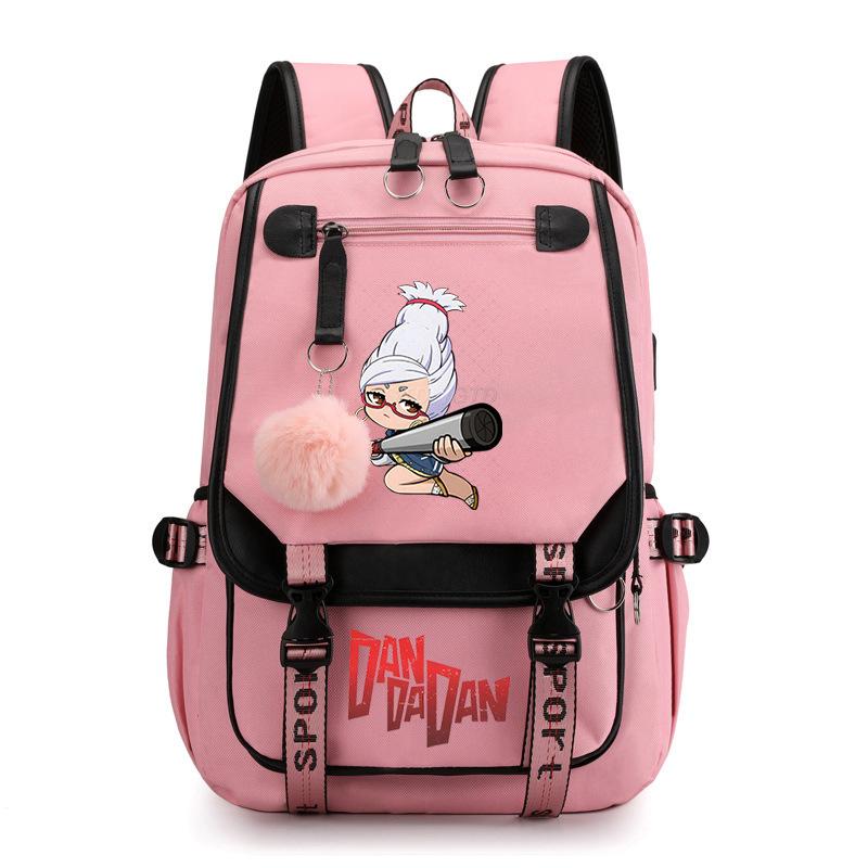 The New Dandadan Bold Party Surrounding Printing Trend Junior High School Students Large-capacity Leisure Schoolbag