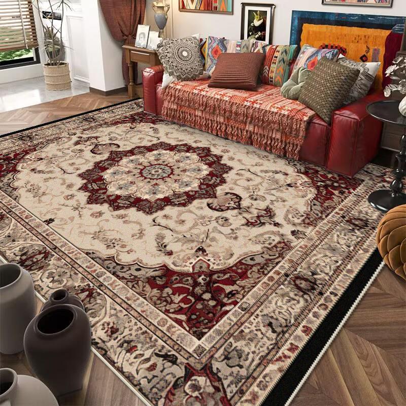 Dywaniki w stylu retro etnicznym do salonu Luksusowy dywan do dekoracji sypialni Antypoślizgowa zmywalna mata podłogowa na werandę Dywan do jadalni i salonu