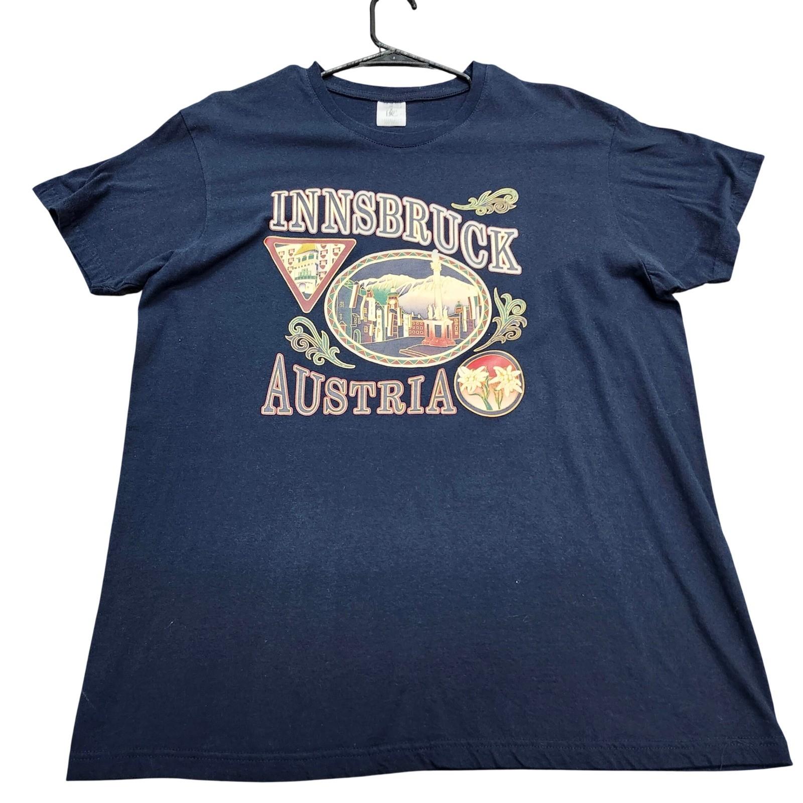 B&C Collection Innsbruck Austria Graphic Navy Blue Mens XL #E150 Unisex T-Shirt XXXL