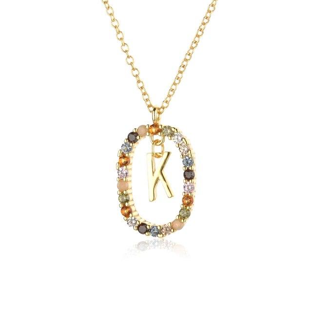 925 Sterling Silber Buchstaben A -Z Initiale MSCK Alphabet Pendente Lange Kette Halskette Say My Name Feiner Schmuck Bijoux Dz476