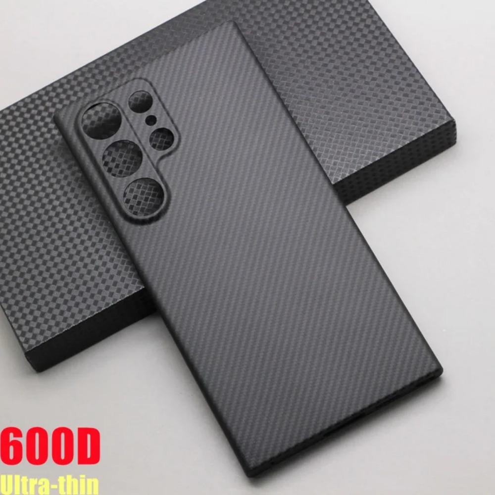 Luxury Carbon Fiber Phone Case for Samsung Galaxy S24 Ultra 600D Ultra-thin Aramid Fiber Cases S24 Ultra Magsafe Cover