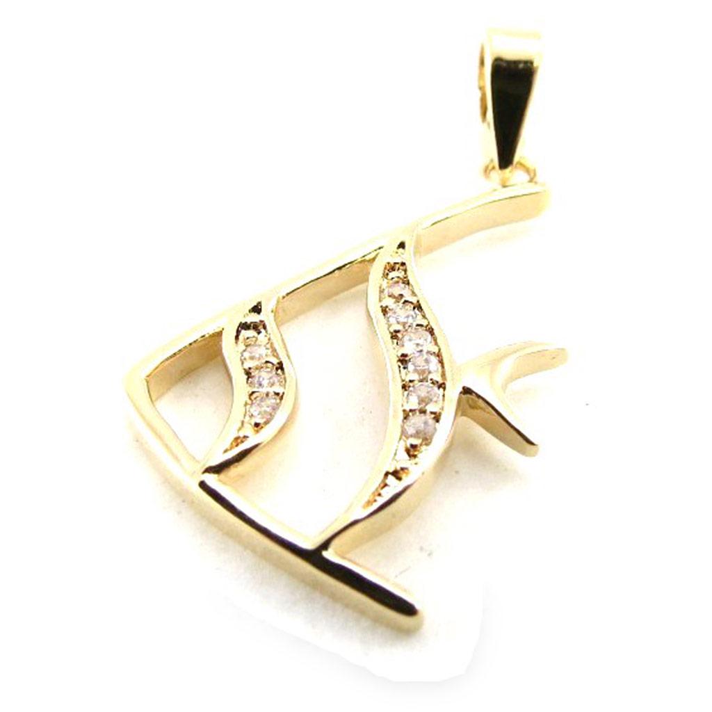 Les Trésors De Lily [I9831] - Gold Plated 'Fish' Pendant - 24x13 Mm