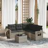 VidaXL Garden Lounge Set with Cushions 6 Pcs, Patio Sofas, Patio Furniture Set, Outdoor Furniture, Grey 3252499