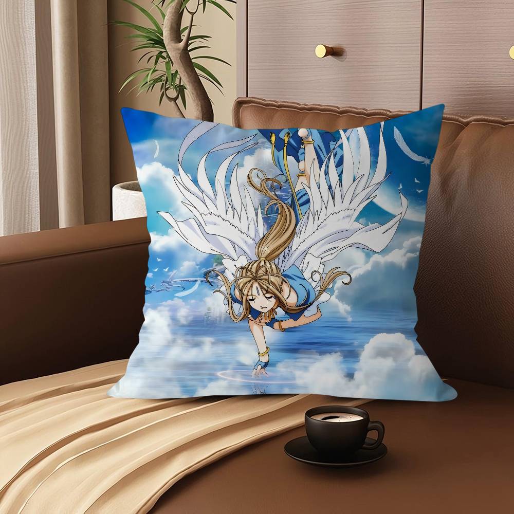 Ah My Goddess Cartoon Animation Decorative Room Aesthetics Pillow Case Home Decor Bedroom Sofa Bed Couch Pillow Cover 45x45
