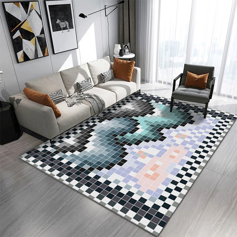

Europe Style Geometry Stripe Carpet Living Room Sofa Bedroom Bedside Study Kitchen Entrance Door Rug Non-slip Modern Decor Mat 40x60cm