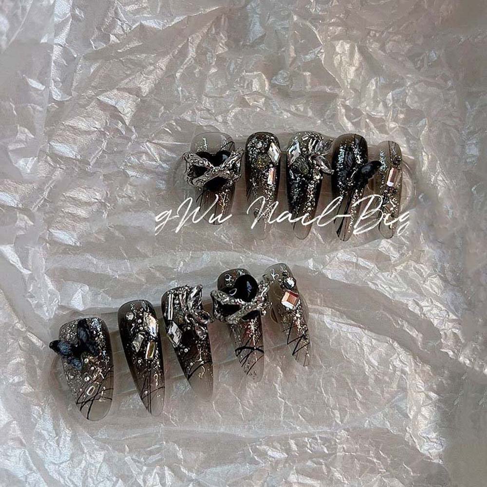 5Pcs/set Nail Supplies Halloween Heart Nail Decorations Manicure Material Nail Art Charms Halloween Heart Nail Accessories